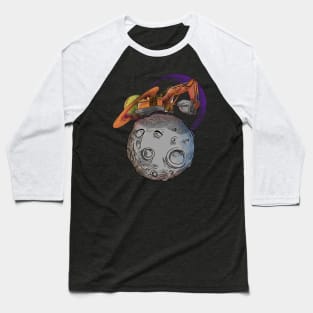 Excavator on the moon Baseball T-Shirt